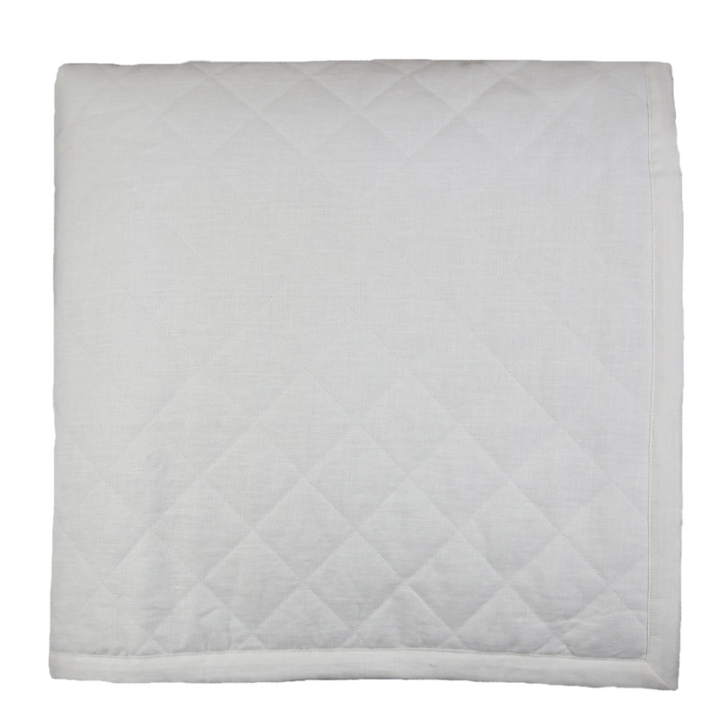 Ann Gish Quilted Linen Coverlet Wayfair